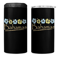 Bahamas 4 in 1 Can Cooler Tumbler Hibiscus Flower Summer Beachy Vacation - Wonder Print Shop