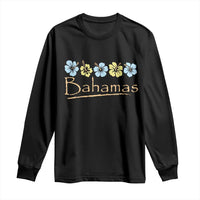 Bahamas Long Sleeve Shirt Hibiscus Flower Summer Beachy Vacation - Wonder Print Shop