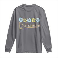 Bahamas Long Sleeve Shirt Hibiscus Flower Summer Beachy Vacation - Wonder Print Shop
