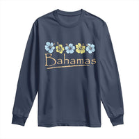 Bahamas Long Sleeve Shirt Hibiscus Flower Summer Beachy Vacation - Wonder Print Shop