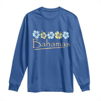 Bahamas Long Sleeve Shirt Hibiscus Flower Summer Beachy Vacation - Wonder Print Shop