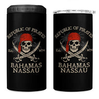 Republic Of Pirates Nassau Bahamas 4 in 1 Can Cooler Tumbler Vintage Caribbean Summer Vacation - Wonder Print Shop