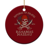 Republic Of Pirates Nassau Bahamas Ceramic Ornament Vintage Caribbean Summer Vacation - Wonder Print Shop