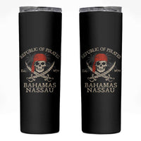Republic Of Pirates Nassau Bahamas Skinny Tumbler Vintage Caribbean Summer Vacation - Wonder Print Shop