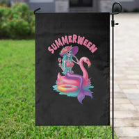 Summerween Mermaid Skeleton Garden Flag Beach Flamingo Halloween Girl - Wonder Print Shop