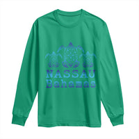 Nassau Souvenir Long Sleeve Shirt Sea Turtle Bahamas Beach Vacation - Wonder Print Shop
