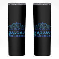 Nassau Souvenir Skinny Tumbler Sea Turtle Bahamas Beach Vacation - Wonder Print Shop