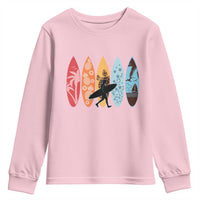 Surfboarder Youth Sweatshirt Hawaii Wave Surfing Surfboard Lover Beach Surfer - Wonder Print Shop