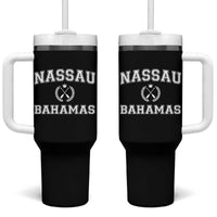 Nassau Souvenir Tumbler With Handle Bahamas Rowing Beach Summer Vacation - Wonder Print Shop