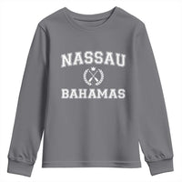Nassau Souvenir Youth Sweatshirt Bahamas Rowing Beach Summer Vacation - Wonder Print Shop