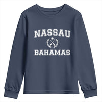 Nassau Souvenir Youth Sweatshirt Bahamas Rowing Beach Summer Vacation - Wonder Print Shop