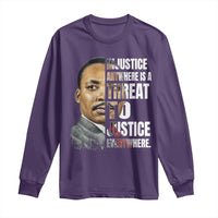 Martin Luther King Jr. Long Sleeve Shirt Civil Rights Injustice Anywhere Is a Threat To Justice Everywhere
