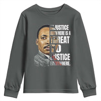 Martin Luther King Jr. Youth Sweatshirt Civil Rights Injustice Anywhere Is a Threat To Justice Everywhere