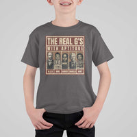 MLK Black History T Shirt For Kid The Real G's Black Leaders