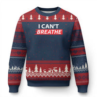 I Cant Breathe Ugly Christmas Sweater Protest Civil Right - Wonder Print Shop