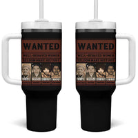 Black Female Empowerment Tumbler With Handle Wanted Well Behaved Women Seldom Make History - Wonder Print Shop