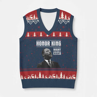 Martin Luther King V-Neck Knit Sweater Vest The Time Is Always Right To Do What Is Right - Wonder Print Shop