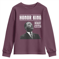 Martin Luther King Youth Sweatshirt The Time Is Always Right To Do What Is Right - Wonder Print Shop