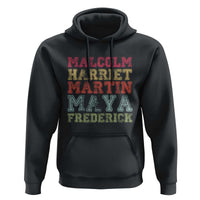 Black History Month Hoodie Malcolm Harriet Martin Maya Frederick Civil Right Leaders - Wonder Print Shop