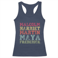 Black History Month Racerback Tank Top Malcolm Harriet Martin Maya Frederick Civil Right Leaders - Wonder Print Shop