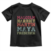 Black History Month Toddler T Shirt Malcolm Harriet Martin Maya Frederick Civil Right Leaders - Wonder Print Shop