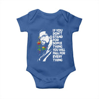 Malcolm X Inspirational Baby Onesie If You Dont Stand For Something You Will Fall For Anything - Wonder Print Shop