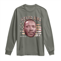 Martin Luther King Jr. Long Sleeve Shirt MLK Day Black History Month American Flag