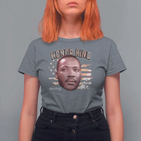 Martin Luther King Jr. T Shirt For Women BLM MLK Day Black History Month American Flag