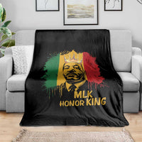 MLK Throw Blanket Honor King Civil Rights Leader Black History Month - Wonder Print Shop