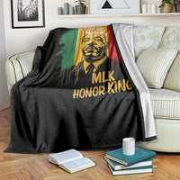 MLK Throw Blanket Honor King Civil Rights Leader Black History Month - Wonder Print Shop
