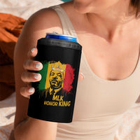 MLK 4 in 1 Can Cooler Tumbler Honor King Civil Rights Leader Black History Month - Wonder Print Shop
