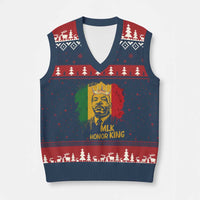 MLK V-Neck Knit Sweater Vest Honor King Civil Rights Leader Black History Month - Wonder Print Shop