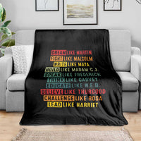 Black History Month Throw Blanket Retro Inspirational Leaders - Wonder Print Shop
