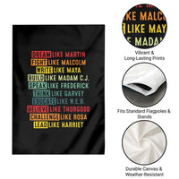 Black History Month Garden Flag Retro Inspirational Leaders - Wonder Print Shop