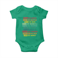 Black History Month Baby Onesie Retro Inspirational Leaders - Wonder Print Shop