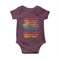 Black History Month Baby Onesie Retro Inspirational Leaders - Wonder Print Shop