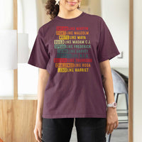 Black History Month T Shirt For Women Retro Inspirational Leaders - Wonder Print Shop