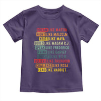 Black History Month Toddler T Shirt Retro Inspirational Leaders - Wonder Print Shop