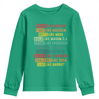 Black History Month Youth Sweatshirt Retro Inspirational Leaders - Wonder Print Shop