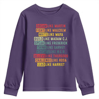 Black History Month Youth Sweatshirt Retro Inspirational Leaders - Wonder Print Shop