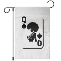 Black Queen Garden Flag Black History Month Afro Woman Poker Card Games - Wonder Print Shop