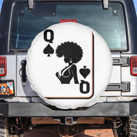 Black Queen Spare Tire Cover Black History Month Afro Woman Poker Card Games - Wonder Print Shop