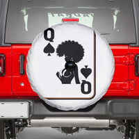 Black Queen Spare Tire Cover Black History Month Afro Woman Poker Card Games - Wonder Print Shop