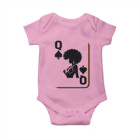 Black Queen Baby Onesie Black History Month Afro Woman Poker Card Games - Wonder Print Shop