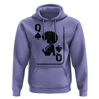 Black Queen Hoodie Black History Month Afro Woman Poker Card Games - Wonder Print Shop