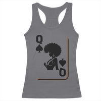 Black Queen Racerback Tank Top Black History Month Afro Woman Poker Card Games - Wonder Print Shop