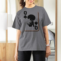 Black Queen T Shirt For Women Black History Month Afro Woman Poker Card Games - Wonder Print Shop
