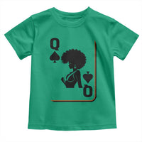 Black Queen Toddler T Shirt Black History Month Afro Woman Poker Card Games - Wonder Print Shop