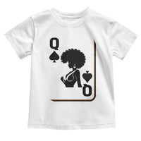 Black Queen Toddler T Shirt Black History Month Afro Woman Poker Card Games - Wonder Print Shop