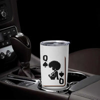 Black Queen Tumbler Cup Black History Month Afro Woman Poker Card Games - Wonder Print Shop